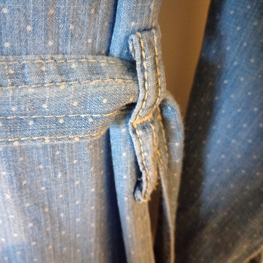 Sonoma Chambray Cotton Shirt Dress with Belt Size Medium - Picture 11 of 15